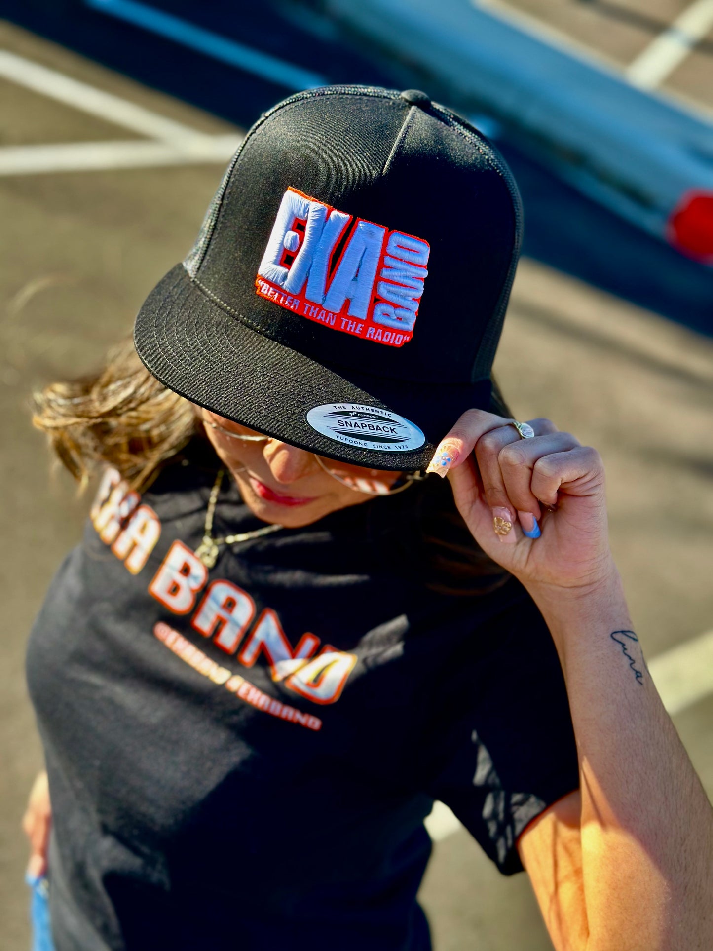 Exa Band Logo Mesh Back Trucker Hat - Grupo Versatil | Latin Band