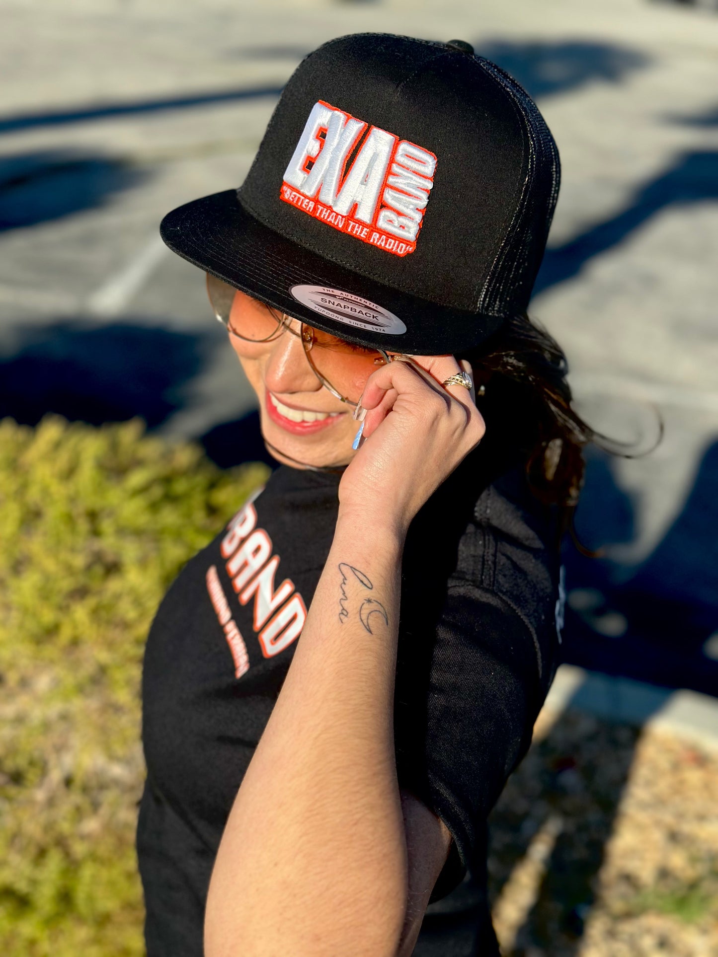 Exa Band Logo Mesh Back Trucker Hat - Grupo Versatil | Latin Band