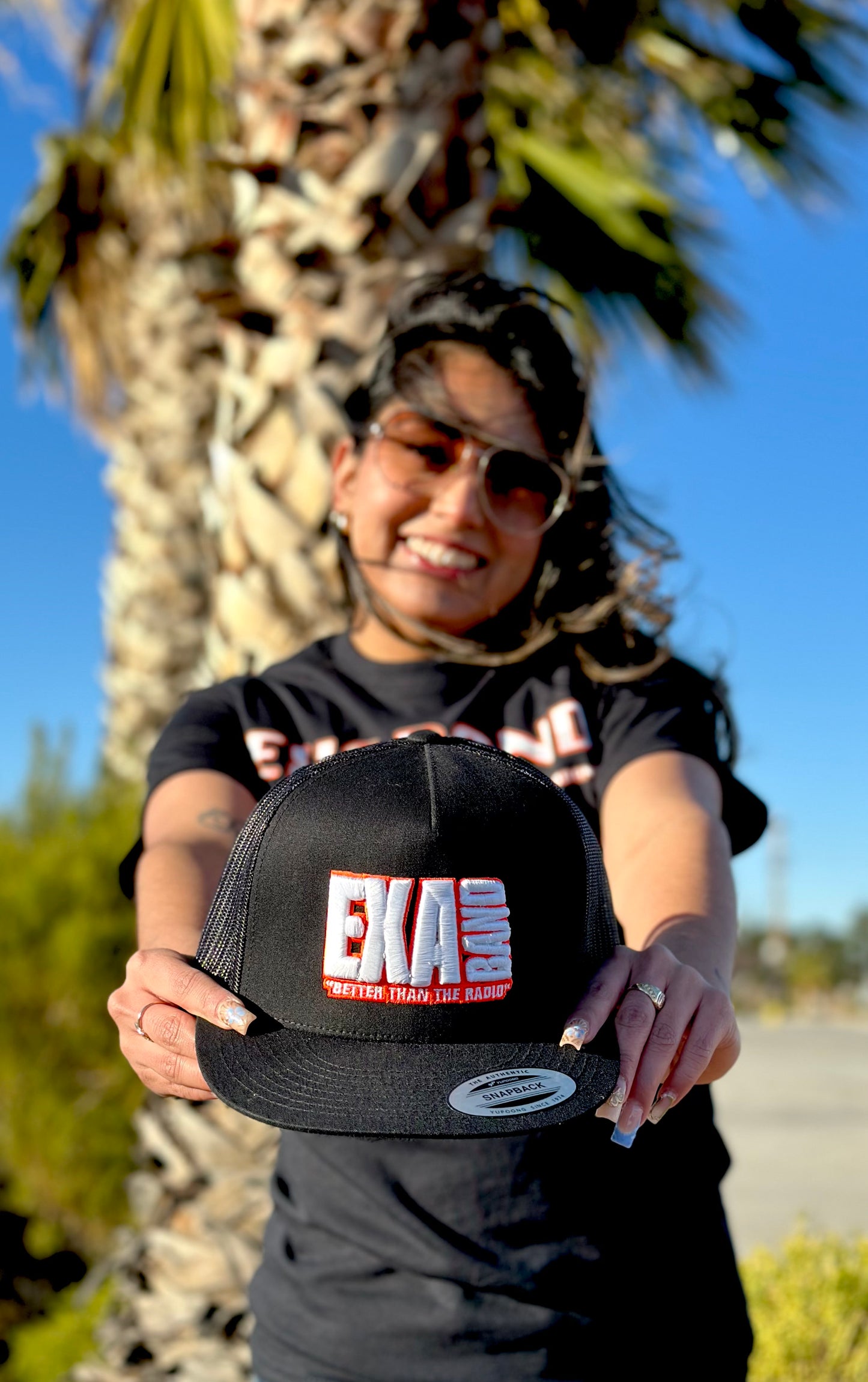 Exa Band Logo Mesh Back Trucker Hat - Grupo Versatil | Latin Band