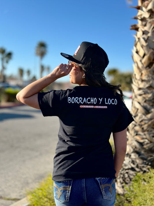 Borracho Y Loco T-Shirt Unisex Teen\Adult  | Exa Band | Merch | Grupo Versatil | Vesatile Latin Band
